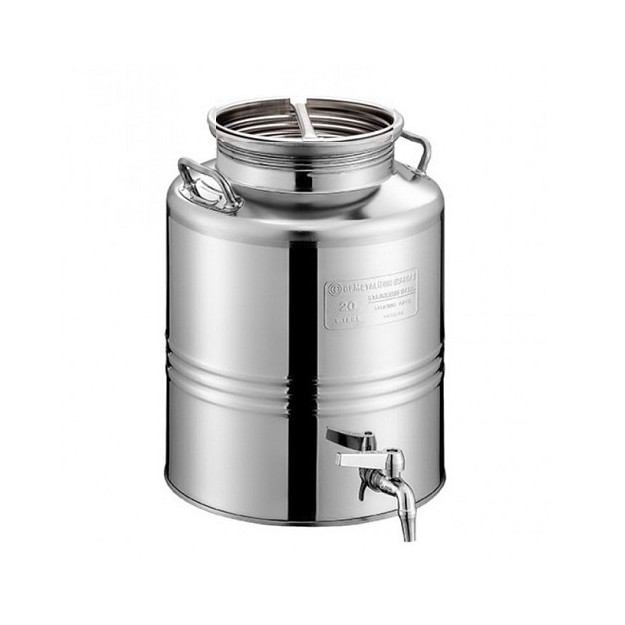 ΔΟΧΕΙΟ ΛΑΔΙΟΥ ΚΡΑΣΙΟΥ ΙΝΟΧ METALBOX 20 LT | VIOVAS