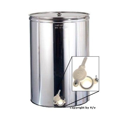 ΔΟΧΕΙΟ ΜΕΛΙΟΥ INOX SANSONE 300 LT/420 KG + ΚΑΝΟΥΛΑ ΠΛΑΣΤΙΚΗ