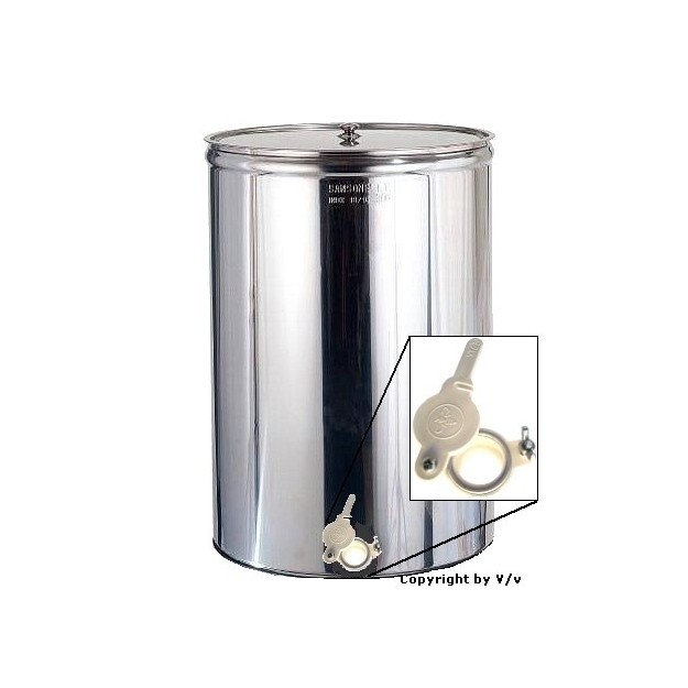 ΔΟΧΕΙΟ ΜΕΛΙΟΥ INOX SANSONE 300 LT/420 KG + ΚΑΝΟΥΛΑ ΠΛΑΣΤΙΚΗ