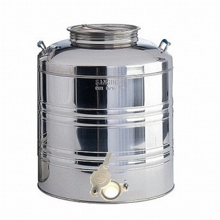 ΔΟΧΕΙΟ ΜΕΛΙΟΥ INOX SANSONE 50 LT/70 KG ΒΙΔΩΤΟ + ΚΑΝΟΥΛΑ ΠΛΑΣΤΙΚΗ