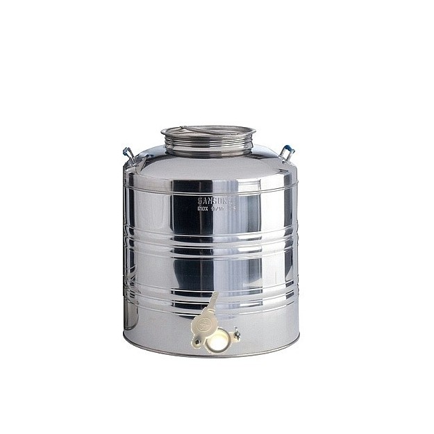 ΔΟΧΕΙΟ ΜΕΛΙΟΥ INOX SANSONE 30 LT/42 KG ΒΙΔΩΤΟ + ΚΑΝΟΥΛΑ ΠΛΑΣΤΙΚΗ